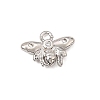 Brass Micro Pave Clear Cubic Zirconia Charms CU-CBA3D76-03P-03-1