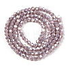 Opaque Solid Color Electroplate Glass Beads Strands EGLA-A039-P2mm-B13-3