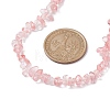 Synthetic Cherry Quartz Glass Chip Beaded Necklace NJEW-JN04616-01-3