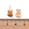 Brass Stud Earrings EJEW-D288-12G-3