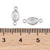 SHEGRACE Brass Pave Cubic Zirconia Oval Connector Charms XGRQ2O400-439A-P-3