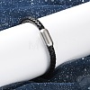 Man's Braided Leather Cord Bracelets BJEW-JB04255-02-6