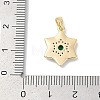 Brass Micro Pave Cubic Zirconia Pendants KK-Q030-04A-G-3