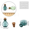 10Pcs 10 Colors Hexagon Dollhouse Miniature Glass Cork Bottles Ornament AJEW-CA0003-49-2