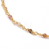 Faceted Round Natural Tourmaline Beaded Necklaces NJEW-JN03215-02-2