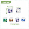 Fashewelry 72Pcs 4 Color Handmade Porcelain Ceramic Beads Strands PORC-FW0001-01-12