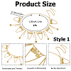 2Pcs 2 Styles Retro Alloy Chain Coin Tassel Waist Belly Chains for Women AJEW-HS0001-50-2