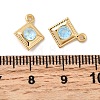 Brass Glass Charms KK-P340-08G-01-3