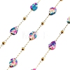 Handmade Stainless Steel & Natural Shell Beaded Link Chains SA-CBA6C37-01G-01-1
