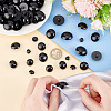 210Pcs 7 Style 1-Hole Plastic Buttons BUTT-AR0001-08-3