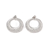 Ring 304 Stainless Steel Stud Earrings for Women EJEW-L272-009P-1