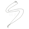 304 Stainless Steel Pendant Necklace for Women NJEW-JN04387-03-4