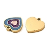 Ion Plating(IP) 304 Stainless Steel Enamel Charms STAS-D018-06G-2