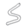 Men's 201 Stainless Steel Cuban Link Chain Necklace NJEW-N050-A06-7-45P-3