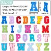 Alphabet Towel Embroidery Style Cloth Iron on/Sew on Patches DIY-WH0308-183-3