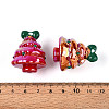 UV Plating Opaque Acrylic Beads OACR-N153-13B-3