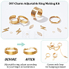  DIY Charm Adjustable Ring Making Kit DIY-NB0010-01-4
