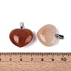 Natural Red Aventurine Pendants G-N362-05P-13-3