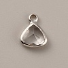 Faceted Glass Pendants GLAA-WH0030-13P-04-1