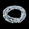 Transparent Electroplate Glass Beads Strands GLAA-Q099-I01-07-3