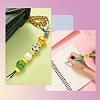 100Pcs 4 Styles Sport Theme Printed Wood European Beads WOOD-SZ0001-31-7