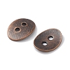 Brass Button Clasps KK-G080-R-NF-2