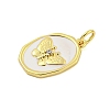 Rack Plating Brass Enamel Pendants KK-U021-17A-G-2