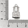 Brass Micro Pave Clear Cubic Zirconia Pendants KK-A302-11P-3