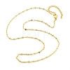 Brass Dapped Chains Necklaces for Women NJEW-D302-23G-4