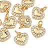 SHEGRACE Valentine's Day Brass Clear Cubic Zirconia Charms XGRQ3P270-571G-1