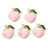 Light Gold Plated Alloy Enamel Pendants ENAM-R136-26-1