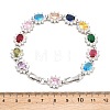Platinum Tone Brass Micro Pave Cubic Zirconia Tennis Bracelets BJEW-B160-15P-6