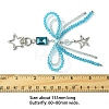 Alloy Glass Chip Pendant Decoration HJEW-FZ00040-2