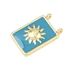 Brass Enamel Pendants KK-L251-01G-D-3