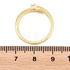 Brass Micro Pave Clear Cubic Zirconia Cuff Open Rings for Women RJEW-T032-01B-G-3