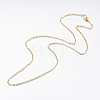 Brass Chain Necklaces X-MAK-L009-04G-2