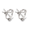 knot Brass Hoop Earrings for Women EJEW-U008-09P-1