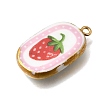 Fruit & Floral & Animals Printed Handmade Porcelain Pendants STAS-Z207-01G-04-2