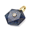 Natural Lapis Lazuli Faceted Pendants G-B188-03G-03-2