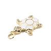 Rack Plating Brass Micro Pave Cubic Zirconia Pendants KK-C021-01G-04-3