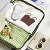 CutHollow 12Pcs Rectangle Imitation Leather Pendant Keychain KEYC-CL0001-11B-5