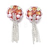 Handmade Polymer Clay Rhinestone Beads CLAY-Z006-02B-1