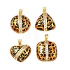 Brass Micro Pave Clear Cubic Zirconia Pendants KK-A303-17G-1
