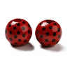 Printed Wood Round Beads WOOD-C012-01B-2