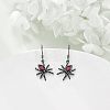 Spider Zinc Alloy Rhinestone Dangle Earrings FS-WGFA087-01-4