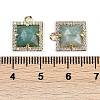 Natural Amazonite Faceted Square Charms G-I375-06G-04-3