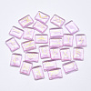 Spray Painted Glass Cabochons G-T122-27F-1