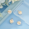  4Pcs 2 Styles Mother's Day Theme Natural Cultured Freshwater Pearl Pendants PEAR-NB0001-82-5