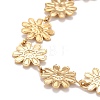 Enamel Daisy Link Chains Bracelet BJEW-P271-01G-05-3