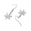 Non-Tarnish Hollow Christmas Snowflake 201 Stainless Steel Dangle Earrings for Women EJEW-JE05875-3